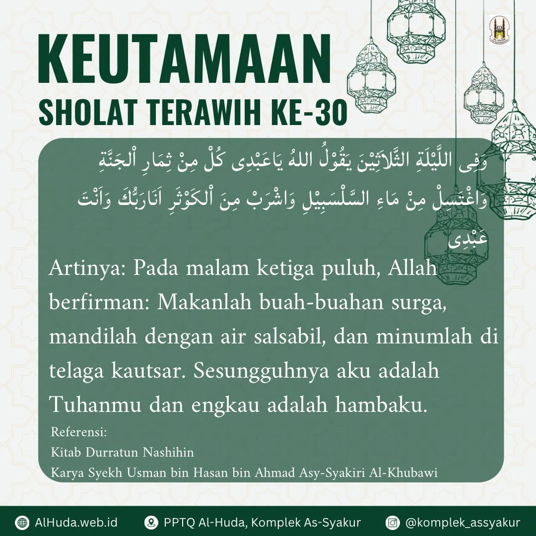 Sholat Tarawih Malam ke-30