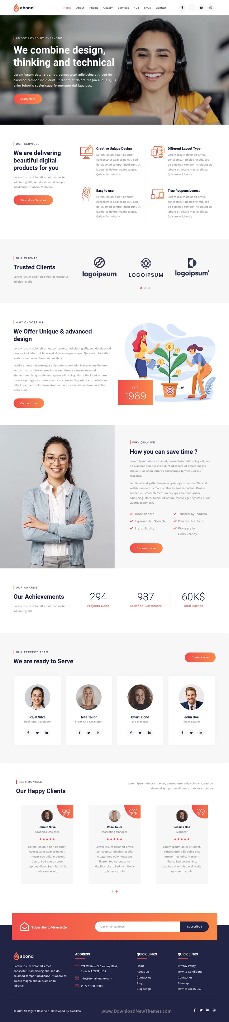 Abond - Agency Corporate Elementor Template Kit