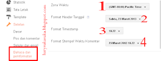 Cara Mengatur Format Waktu Dan Tanggal Pada Blog