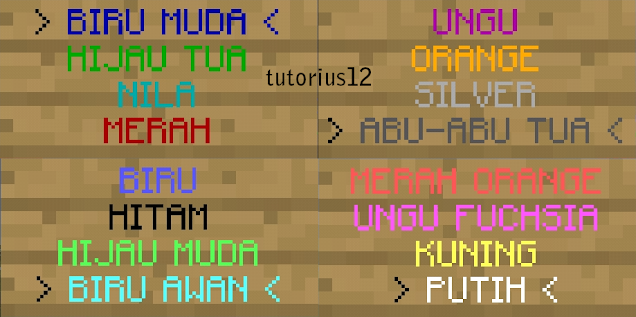 Text berwarna di Minecraft