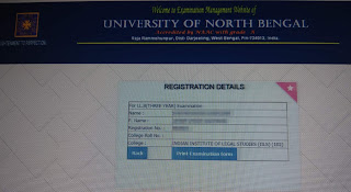 UNIVERSITY OF NORTH BENGAL (LL.B 3 YEARS & 5 YEARS) LLB Examination Form 2018