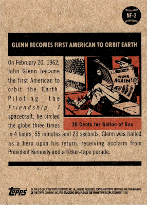 2011 Topps Heritage Baseball NF-2 - Glenn Becomes First American to Orbit Earth