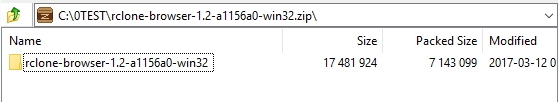 Open RcloneBrowser package