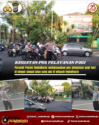 Polsek Umbulharjo Gelar Pos Pelayanan Pagi, Jamin Keamanan Pengguna Jalan