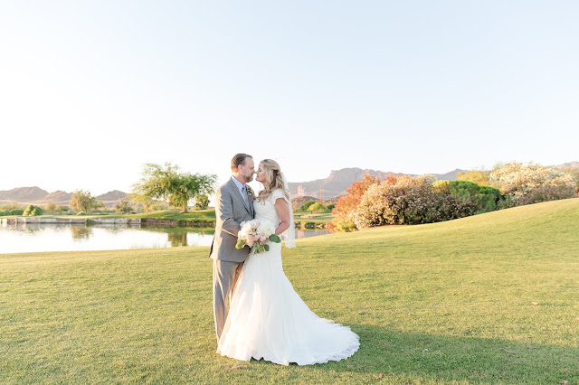 Bride and Groom Portraits at The Views at Superstition Wedding Venue