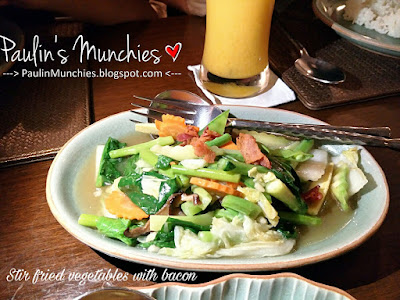 Paulin's Muchies - Bangkok: Baan Khanitha Thai Cuisine at Sukhumvit - Stir Fired vegetables with bacon