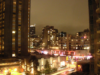 Robson Street, Vancouver during Earth Hour 2008