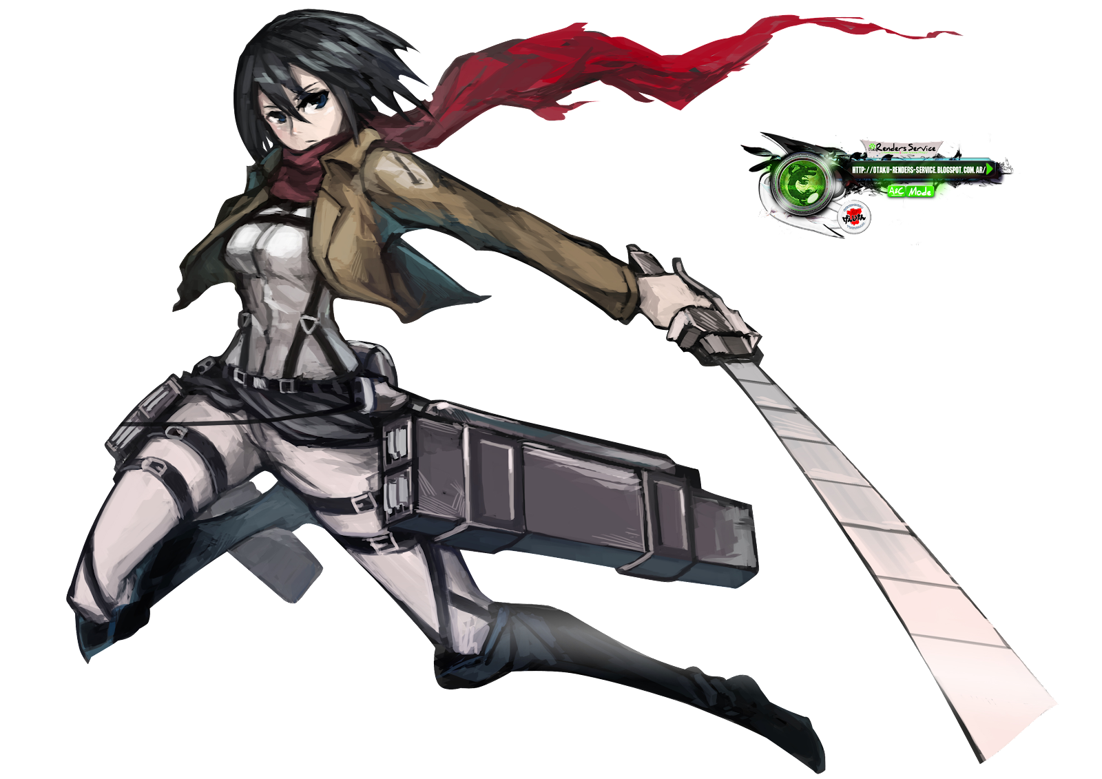 Anime Render Pack 1: Ackerman Mikasa | Anime Renders | The ...