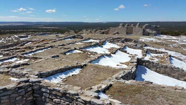 Ruins of Gran Quivira Salinas Pueblo Mission in Mountainair, New Mexico