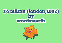 London,1802 by Wordsworth|summary&analysis