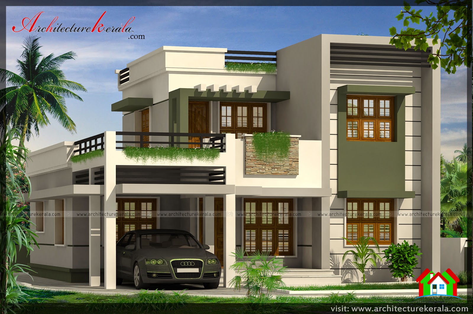 BELOW 2000 SQUARE FEET HOUSE PLAN AND ELEVATION ARCHITECTURE KERALA