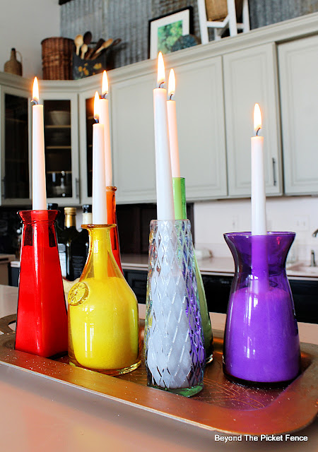 Make a Colorful Candle Centerpiece