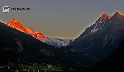 Evolène - Coucher de soleil sur la Dent-Blanche