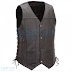 Mens Biker Vest with Gun Concealment Pocket