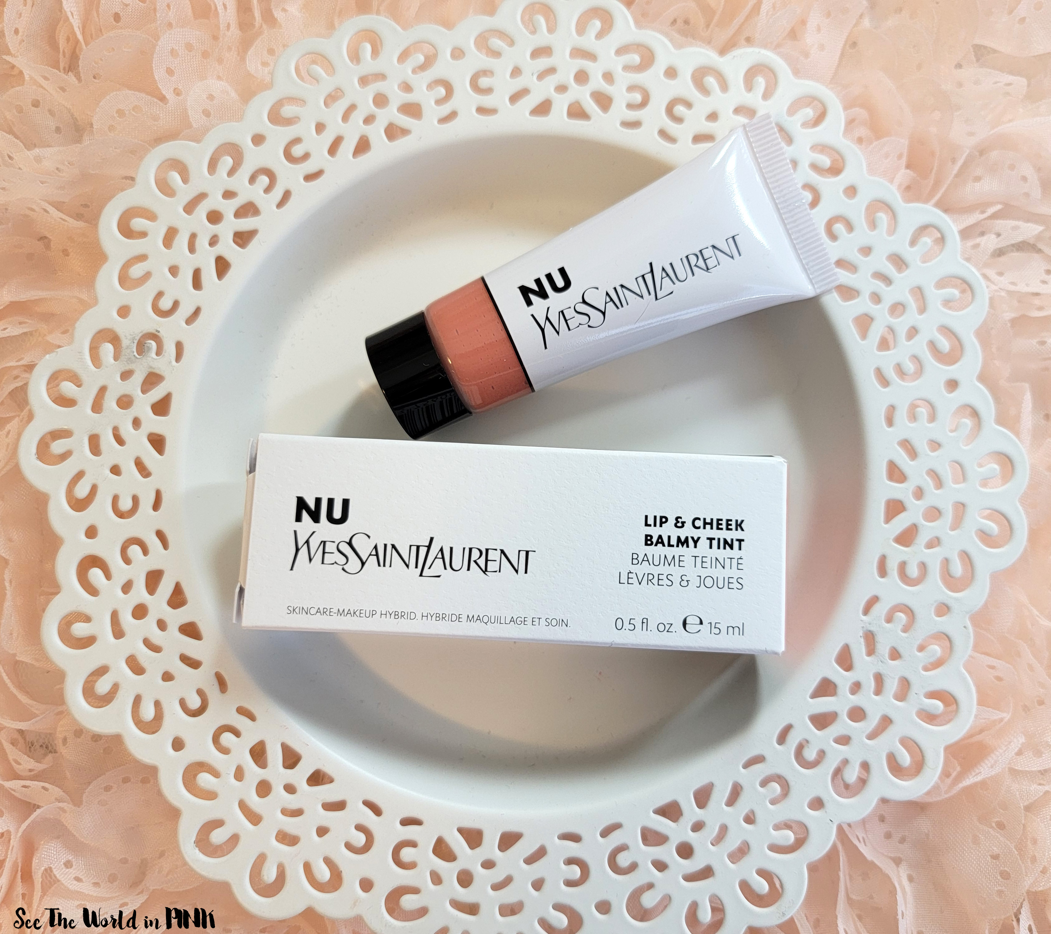 New Yves Saint Laurent Nu Lip & Cheek Balmy Tint in Nu Pinch - Swatches and Review