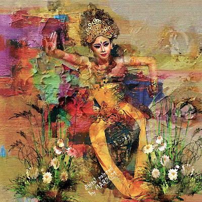 Bali Dance in Digital Acrylic Painting
