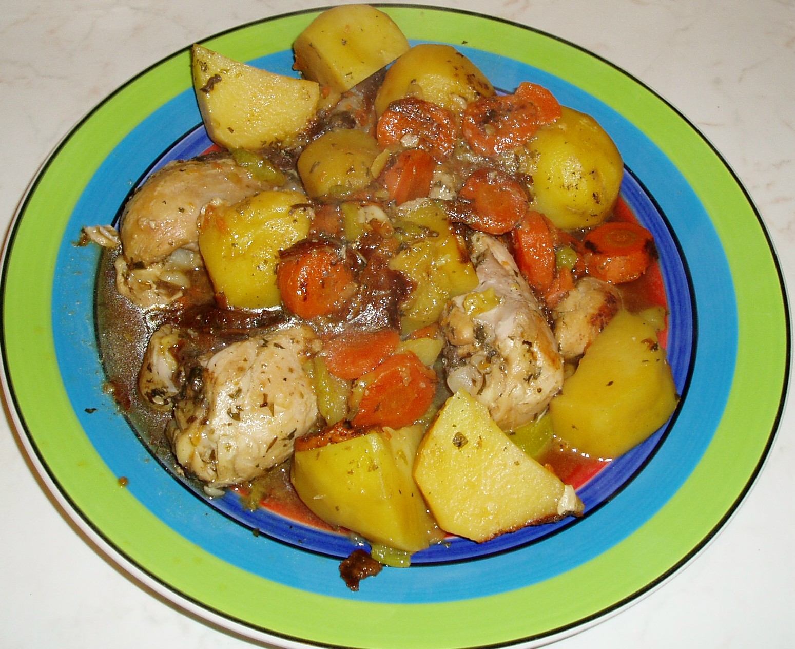 Bulgarian Village Recipe's: Chicken Dinner In A Pot, low fat