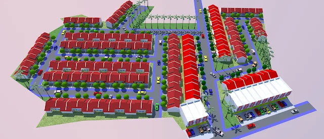 cara membuat site plan 3d