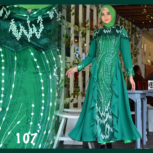 Dress gaun 107 - Butik Busana Muslim Terbesar dan Terlengkap 