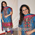 Blue Tusser Silk Salwar Kameez