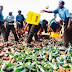 INCREDIBLE!! Sharia Police Destroy 240,000 bottles of Alcoholic drink In Kano! 