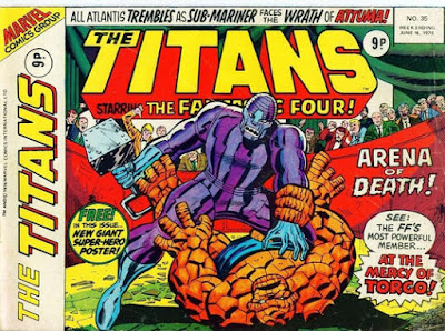 Marvel UK, The Titans #35, Thing vs Torgo