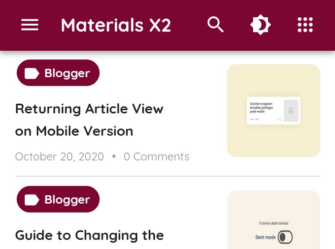 Materia X2 Blogger Template Free
