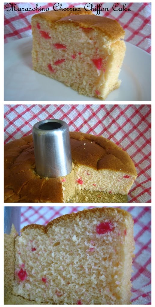 Maraschino Cherries Chiffon Cake