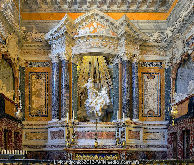 foto da capela de Santa Teresa na igreja de Santa Maria della Vittoria