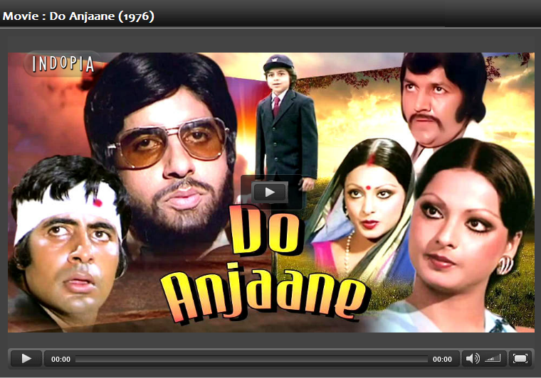 http://www.indopia.com/showtime/watch/movie/1976010022_00/do-anjaane/