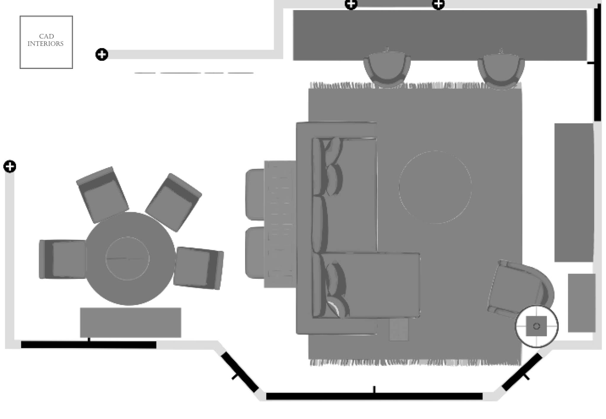 professional online virtual interior e-design furniture layout and floor plan