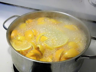 boiling orange peels