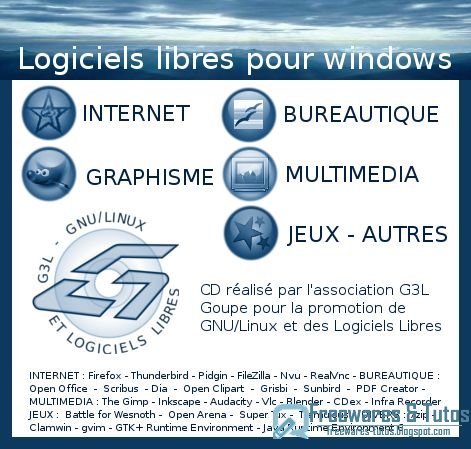 G3L Win : une compilation de logiciels libres