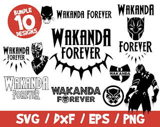 Wakanda Forever SVG Bundle, Black Panther Vector, Black Panther Cricut, Black Panther Eps, Black Panther Vinyl, Black Panther Clip Art, Dxf