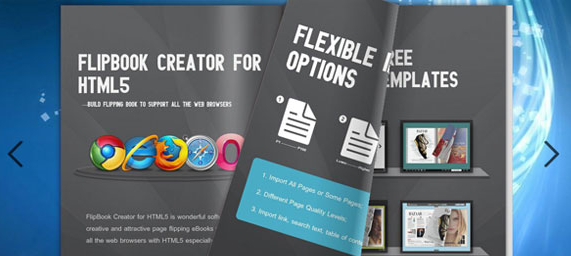 Crie FlipBook HTML5 grátis responsivo realista a partir de PDF
