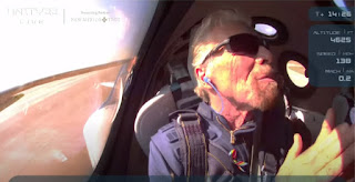Two pilots guided the vehicle carrying Branson and three Virgin Galactic employees. The crew experienced weightlessness and unique views of Earth.