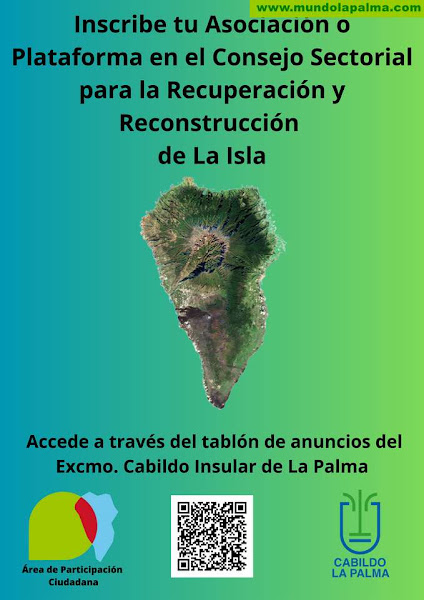 El Cabildo abre el plazo de inscripción al Consejo Sectorial para la recuperación y reconstrucción de La Palma