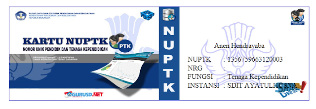 Update Aplikasi Untuk Cetak Kartu NUPTK, NRG dan NISN