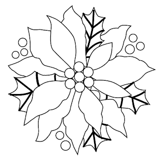 Free poinsettia coloring printables