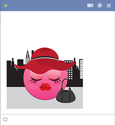 Facebook emoji girl with a hat