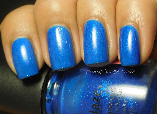 China Glaze Blue Sparrow Neon Over Wet n' Wild Listening To The Reed