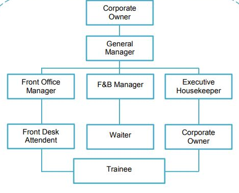 large, medium, and small hotel organizational structure