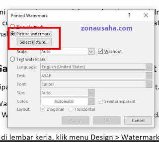 Cara Membuat Gambar Di belakang Teks Microsoft Word