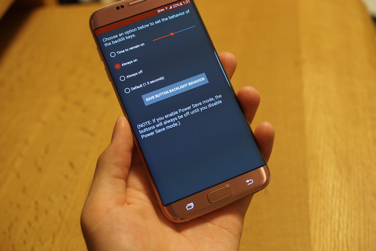 Galaxy S7 Edgeで履歴 戻るキーをずっと点灯させておくアプリ Galaxy Button Lights 2 Mdperia