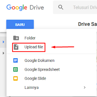 Cara upload file pada google drive