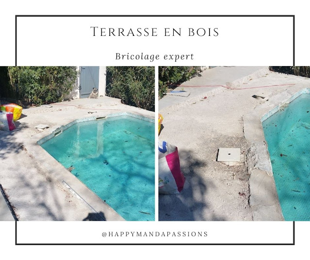 Terrasse bois pour plages de piscine avant après