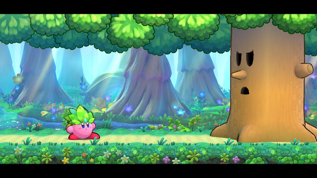 Kirby's Return to Dream Land Deluxe Leaf Kirby Whisper Woods cutscene mad Nintendo Switch