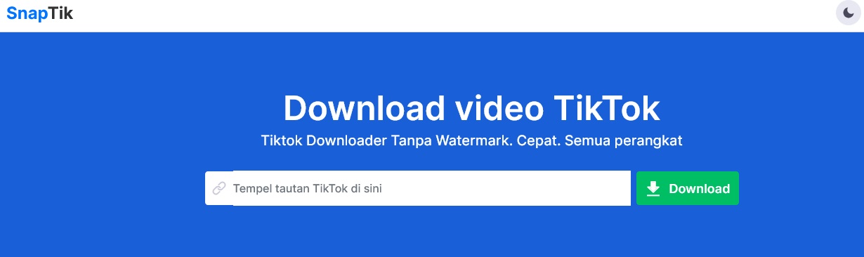Download Video Tiktok Dengan Snaptik
