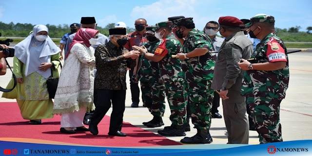 Danrem 032/Wbr, Brigjen TNI Purmanto Sumbar Sambut Kedatangan Wakil Presiden RI