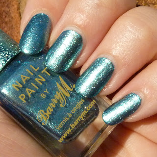 Barry M Superdrug Xmas 2012 Limited Edition Blue Foil Swatch